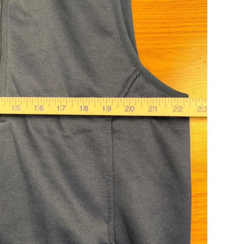 IZOD Advantage Performance Mens Vest Large Blue Full Zip Natural Stretch Pockets